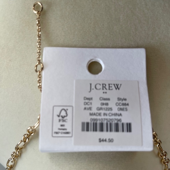 J. Crew Factory Gold Coin and Stone Pendant Necklace - Gold - NWT - Picture 4 of 4